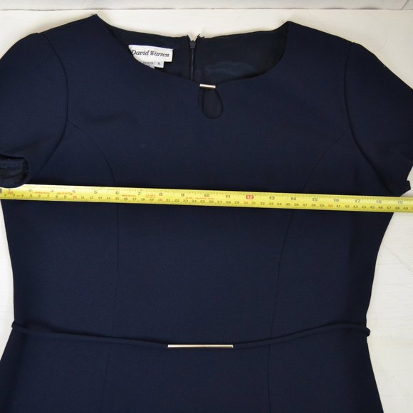 David Warren Office siren Dress SIZE 6 navy blue - Picture 9 of 10
